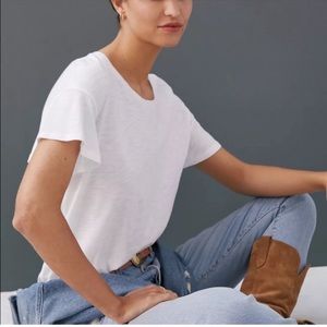 T. LA / Anthropologie flutter sleeve T-shirt NWT